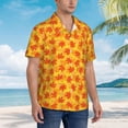 thumbnail image 3 of Disketp fall retro maple leaf Hawaiian Shirts for Men,Mens Casual Short Sleeve Button Down Shirts Beach Shirt,Medium, 3 of 7