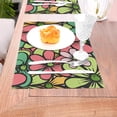 thumbnail image 5 of YFYANG Washable Heat-Resistant Placemats, 70% PVC/30% Polyester, Cartoon Floral Pattern Kitchen Table Mat, 12" x 18" 4 Pcs, 5 of 6