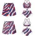 thumbnail image 6 of XYZCANDO His and Hers Swimwear Couple Beach Swimwear Men's Beach Shorts & Women's Bikini Set 250 Years USA Matching Outfit for Honeymoon Pool Summer Vacation Hawaiian Outfits, 6 of 6