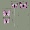 thumbnail image 2 of Decoraciones de Mariposas Naudassods Paquete de 12 Estacas 3D DIY Rosa, 2 of 9