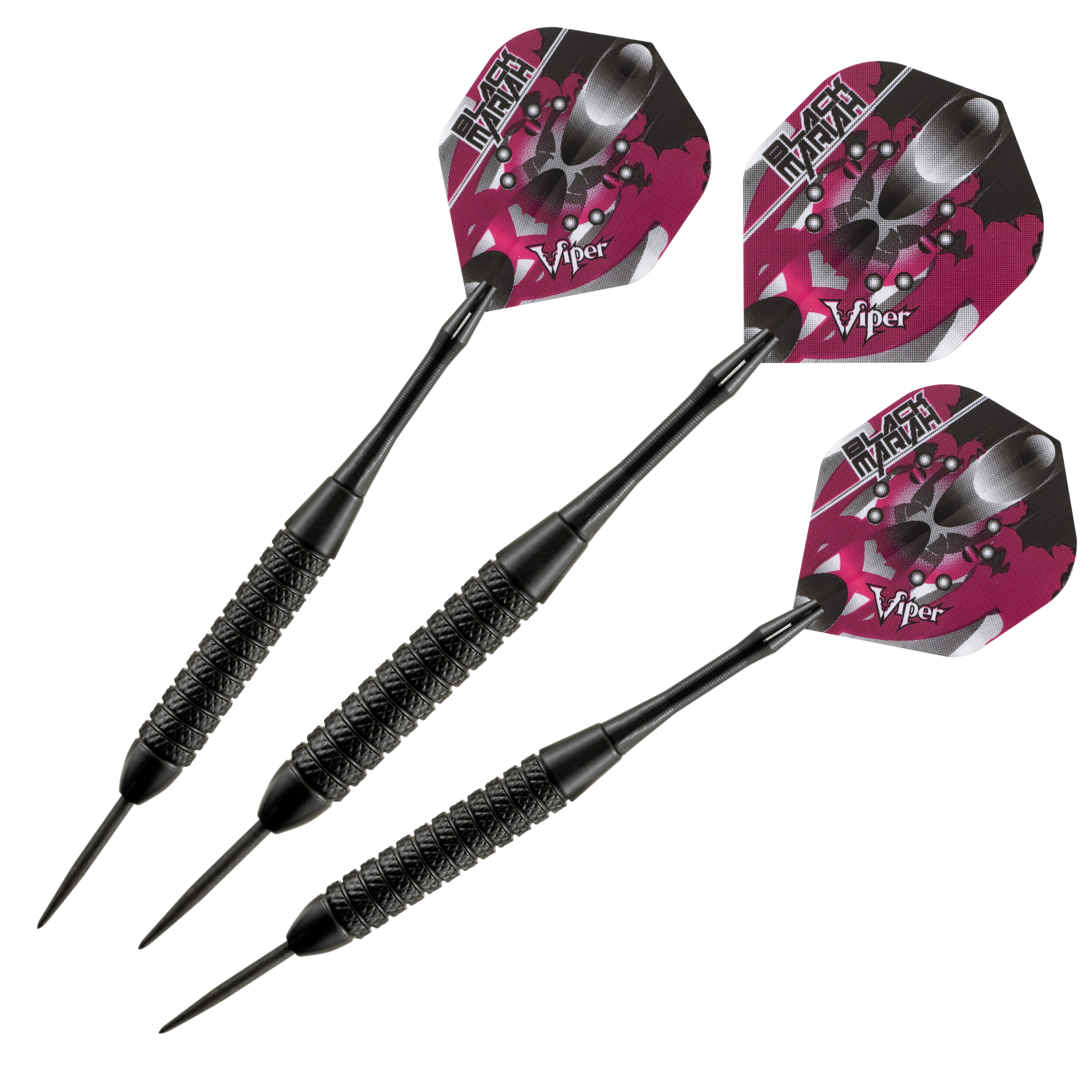 Viper Sure Grip Darts BLACK 16 or 18 gm Soft Tip Dart Set Pink Diva Flights 