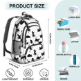 thumbnail image 5 of Black Cat Silhouette White Pattern Cute School Backpack Bag with Padded Back and Adjustable Shoulder Straps 16.9 X 12.6 X 5.9 Inches, 5 of 5