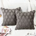 thumbnail image 1 of Throw Pillow Cover Double Sided Plush Rhombus Cushion Case Simple Modern Design Decorative Throw Pillowcase with Core Dark Grey 45x45cm/17.7x17.7in (Include Pillow Core), 1 of 5