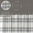 thumbnail image 6 of VHC Brands Woven Plaid Modern Farmhouse Shower Curtain, Black, 72x73, 6 of 8