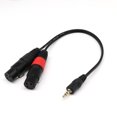 thumbnail image 5 of 3pin 2 XLR Female to 3.5mm 1/8'' TRS Male Plug Stereo Audio Cable Adapter Cord, 5 of 7