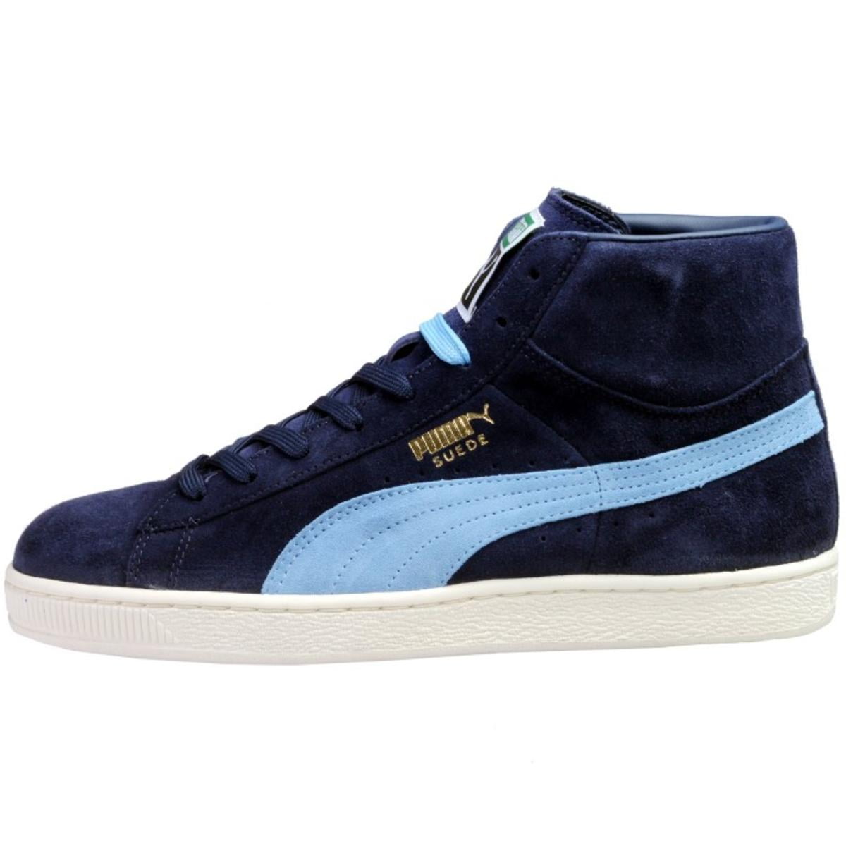 PUMA - Puma Suede Mid Classic Sneaker Mens Blue Sneakers - Walmart.com ...