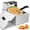 Black-6L, variant on Commercial Deep Fryer - 3400W Electric Deep Fryers with 2x6.35QT Baskets 0.8mm Thickened Stainless Steel Countertop Oil Fryer 20.7QT Large Capacity with Temperature Limiter