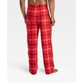 thumbnail image 2 of Men's Large Plaid Microfleece Pajama Pants, Red, Black and White, Christmas, family mix and match., 2 of 2