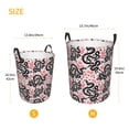 thumbnail image 3 of Rateoe Black Snake Pattern Round Laundry Hamper Basket, Tall Hamper Basket for Blanket Storage, Nursery Clothes Hamper for Laundry in Bedroom and College Dorm-, 3 of 6