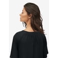 thumbnail image 2 of Ellos Women's V-Neck Tie-Front Blouse Shirt, 2 of 5