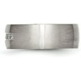 thumbnail image 4 of Chisel Stainless Steel Brushed with CZ Cross 8mm Band - Ring Size 9.5, 4 of 8