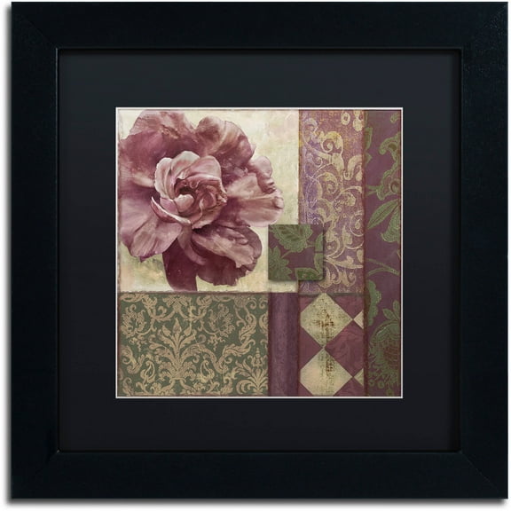Trademark Fine Art "Patch Work Brocade I" Canvas Art by Color Bakery Black Matte, Black Frame