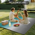 thumbnail image 4 of Outdoor Rug 4x6 ft Turquoise Grey White Gradient Waterproof Outdoor Patio Rug Mat Non Slip Outside Area Rugs Carpet for RV,Camping,Porch,Deck,Pool,Balconybackyard,Abstract Watercolor, 4 of 9