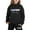 Black, variant on Hwmodou Toddler Girls Outfit Sets Kids Girl Boy Long Sleeve Letter Printed Lightweight Hoodie Sweatshirts And Long Pants Set Outfit,2-Piece,Size 2-13Y
