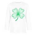 thumbnail image 3 of Wancir Chemises pour Hommes en Liquidation Imprimé de la Saint-Patrick Col Rond Mode Décontractée Manches Courtes Trois-Quarts, 3 of 4