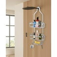 thumbnail image 7 of UU&T Bathroom Hanging Shower Organizer, Over Head Shower Caddy Basket with Hooks for Razor and Sponge, Anti-Swing, Silver, 7 of 7