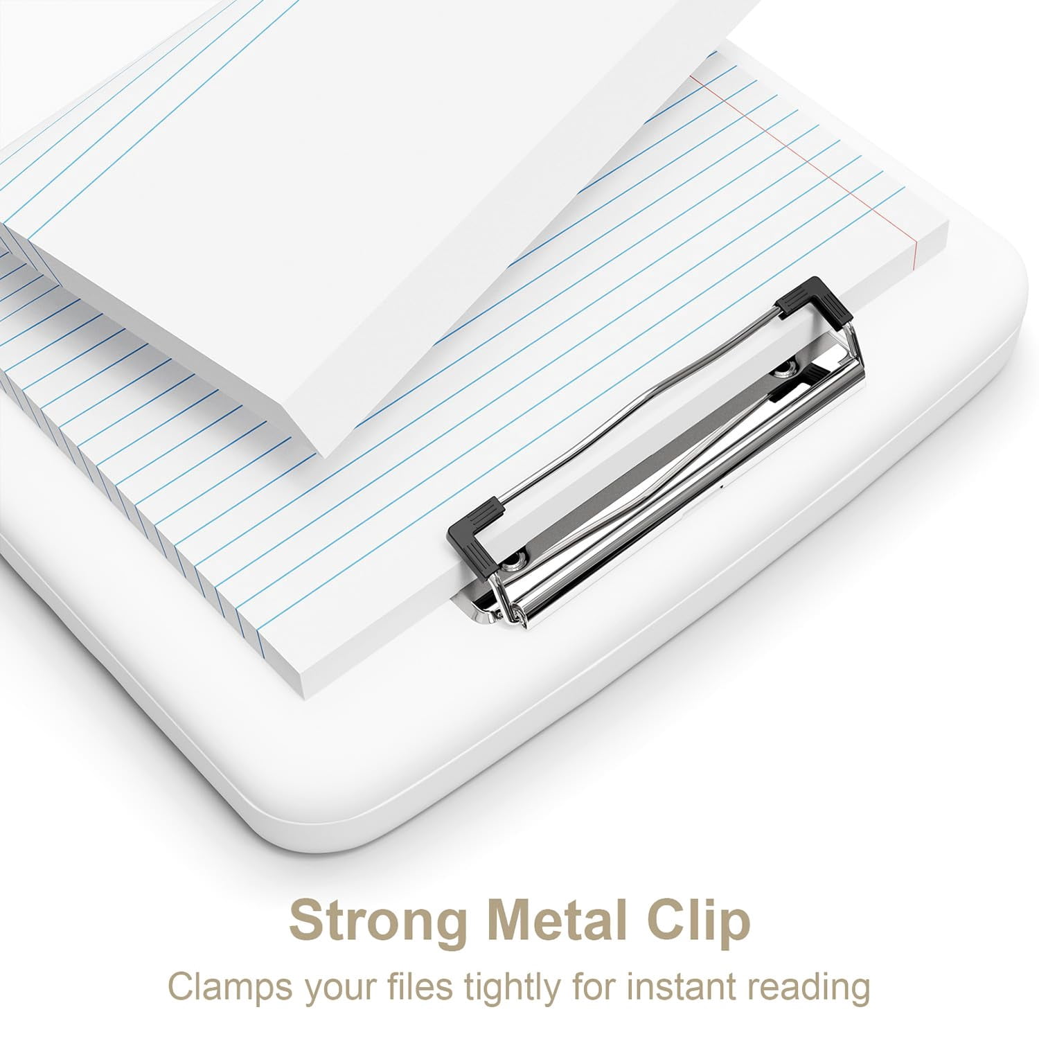 Clipboard with Storage, 8.5 x 11 Organization Box with Pen Holder and A4 Legal Paper Folder, Folio & Side-Opening, Low Profile Clip,for Nurses,Teachers, Size 14 x 9.6 x 1.2 in