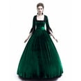thumbnail image 5 of NMMUED Victorian Dress for Women Gothic Outfits for Women Renaissance Outfit Women Masquerade Costumes for Women Halloween Dresses for Women Regency Dresses for Women Green L, 5 of 8