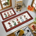 thumbnail image 4 of EUDIDV Xmas Ornaments Christmas Kitchen Floor Mats Set Of Two Household Bedroom Carpet Doormat Entry Bathroom Doorway Stain Resistants Mats Entry Door Mats Christmas Decorations, 4 of 6