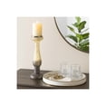 thumbnail image 3 of Decorative Ombre Crackled Glass Candle Holder - Modern Pillar Candlestick Holder for Table Centerpiece or Home Decor Accents - Elegant Candle Stand for Special Occasions - 15.25", Purple & Gold, 3 of 11