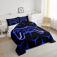 thumbnail image 3 of Castle Fairy Kids Hexagon Gamer Twin Comforter Sets,Abstract Geometric Bedding Set, 3 of 8
