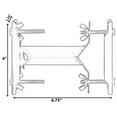 thumbnail image 3 of Outdoor Metal Patio Umbrella Clamp for Fence Post, Railing, Bleachers, or Benches - Strong and Durable, Keeps Secure in, 3 of 4