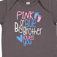 thumbnail image 4 of Inktastic Pink or Blue, Big Brother Loves You Footprints and Heart Boys Baby Bodysuit, 4 of 5
