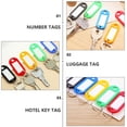 thumbnail image 2 of MasteelfCA 50pcs Tough Plastic Key Tags ID Luggage tag Key Chain Tags Hotel Key Tags with Split Rings, 2 of 7