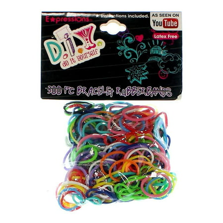 D.I.Y. 300-piece Rainbow Color Latex-free Rubber Band Bracelet Loom Refill Pack, Add a unique touch to your bracelets with these colorful, latex-free