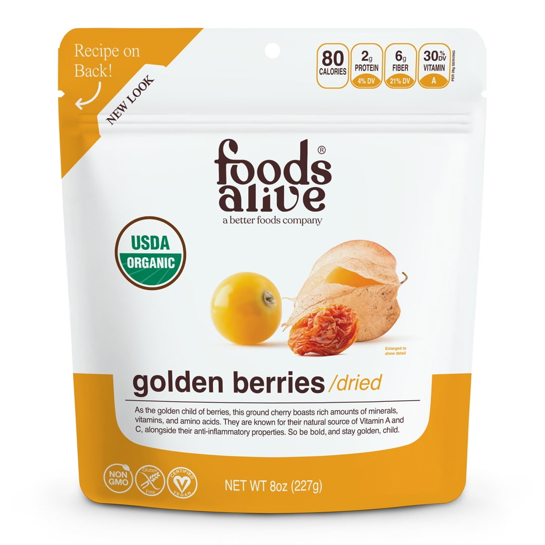 organic dried golden berries 8oz Foods Alive
