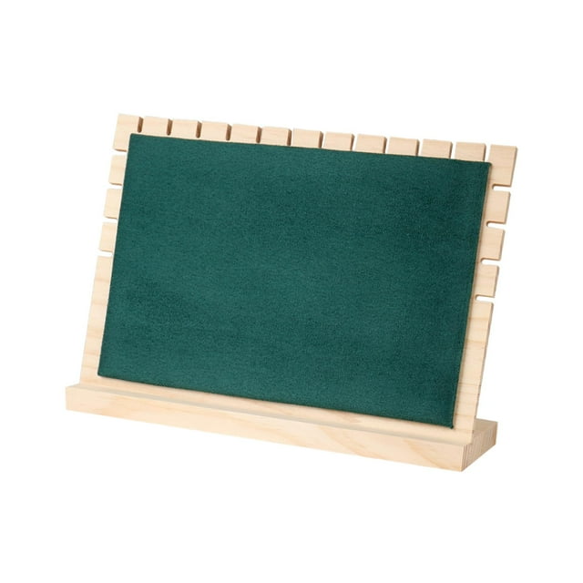 Tablero de exhibición de collares Fernando organizador de joyería verde 30 cm x 9.5 cm x 20 cm