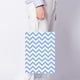 thumbnail image 5 of 25 bolsas de regalo de papel Kraft con forma de onda pequeña con asas, bolsa de mano reciclable (azul), 5 of 10