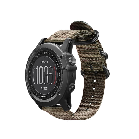 Fintie Band Compatible with Garmin Fenix 5X Plus/Tactix Charlie Watch, 26mm Premium Woven Nylon Adjustable Replacement Strap Compatible with Fenix 5X/3/3 HR Smartwatch