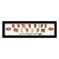 San Francisco 49ers 12" x 36" Team Uniform Heritage Framed Wall Art
