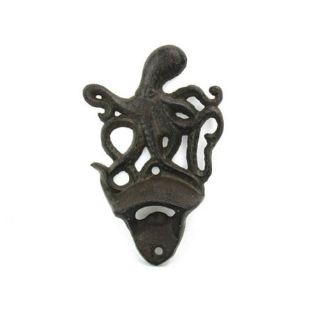 

[Pack Of 2] Cast Iron Wall Mounted Octopus Bottle Opener 6