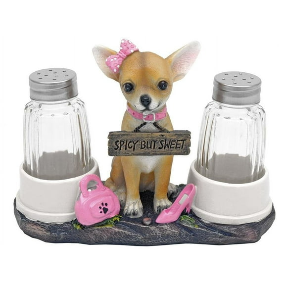 Haute and Spicy Salt and Pepper Shaker Set Chihuahua