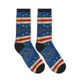 thumbnail image 4 of Athletic Socks Retro Cape Verde Flag Sport Running Calf Socks Crew Socks for Men Women, 4 of 7