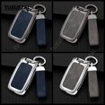 thumbnail image 2 of Zinc alloy+leather Car Key Case For Volkswagen A 3 buttons Polo Tiguan Passat Golf Jetta Lavida Skoda Octavia Keys Full Cover, 2 of 28