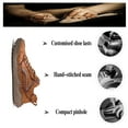 thumbnail image 3 of Mens Casual Shoes Comfortable Walking Hiking Shoes Leather Oxfords Fashion Sneakers Non-slip Driving Shoes Brown 7 US, 3 of 7