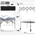 thumbnail image 3 of FDW 10x20 Pop Up Canopy Tent, Portable Folding Gazebo, Backpack Bag, EZ Setup Sun Shade for Party, Wedding, Outdoor Events, Better Airflow, White, 3 of 7