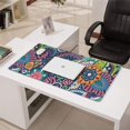 thumbnail image 3 of Long Mouse Pads for Desk,Blue Pioneer Flower and Paisley Pattern Desk Mats on Top Of Desks, Desk Mouse Pad Extra Large with 3mm Non-Slip Base and Stitched Edge for Gaming,Office,Work,Home 31.5"x15.7", 3 of 6