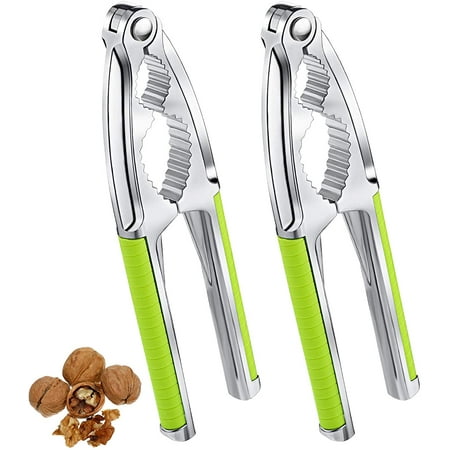 

2 Pieces Walnut Cracker Tools Walnut Nutcrackers Metal Nut Shell Openers Nut Shell Breakers Crackers Kitchen Tools with Non-slip Handle for Pecans Hazelnuts Pistachio (Green)