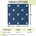 thumbnail image 2 of Paw Print Square Fitted Tablecloth with Elastic Edge,Square Table Cover,Washable Elastic Table Cover for Home Kitchen Party Decor 36"x36", 2 of 6