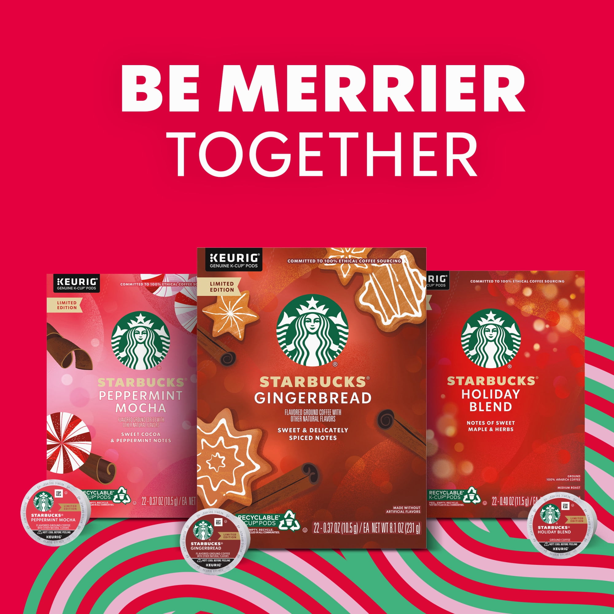 4 pack) Starbucks Holiday Blend, Medium Roast Keurig K-Cup 4 pack) Starbucks Holiday Blend, Medium Roast Keurig K-Cup