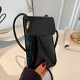 thumbnail image 4 of Hsqqdc Glossy Black Crossbody Phone Purse PU Leather Small Shoulder Bag for Shopping Commuting Work Travel, 4 of 7