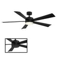 thumbnail image 3 of Wynd 60" Matte Black Integrated LED Smart Ceiling Fan with Remote Control, 3 of 12