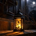 thumbnail image 5 of Mini LED Halloween Lantern with Halloween Event Witch Print, Battery Powered Hanging Lighted Decor for Tabletop Tiered Tray Halloween Party Gothic Home Decor, 5 of 7