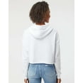 thumbnail image 3 of Independent Trading Co. Womenâ€™s Lightweight Cropped Hooded Sweatshirt AFX64CRP White XS, 3 of 5