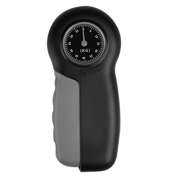Toystoory Ergómetro mecánico Puntero Dedo Mano Fuerza Entrenamiento Agarre Dispositivo Dinamómetro de mano para hombres Mujeres Gimnasios en casa Negro y gris
