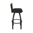 thumbnail image 4 of 881 Revelle 25" Swivel Counter Stool with Black Wrinkle Finish, Medium Back and Canter Espresso Seat, 4 of 5